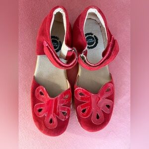Livie & Luca Red Butterfly sandals/dress shoe NWOT big kids 4